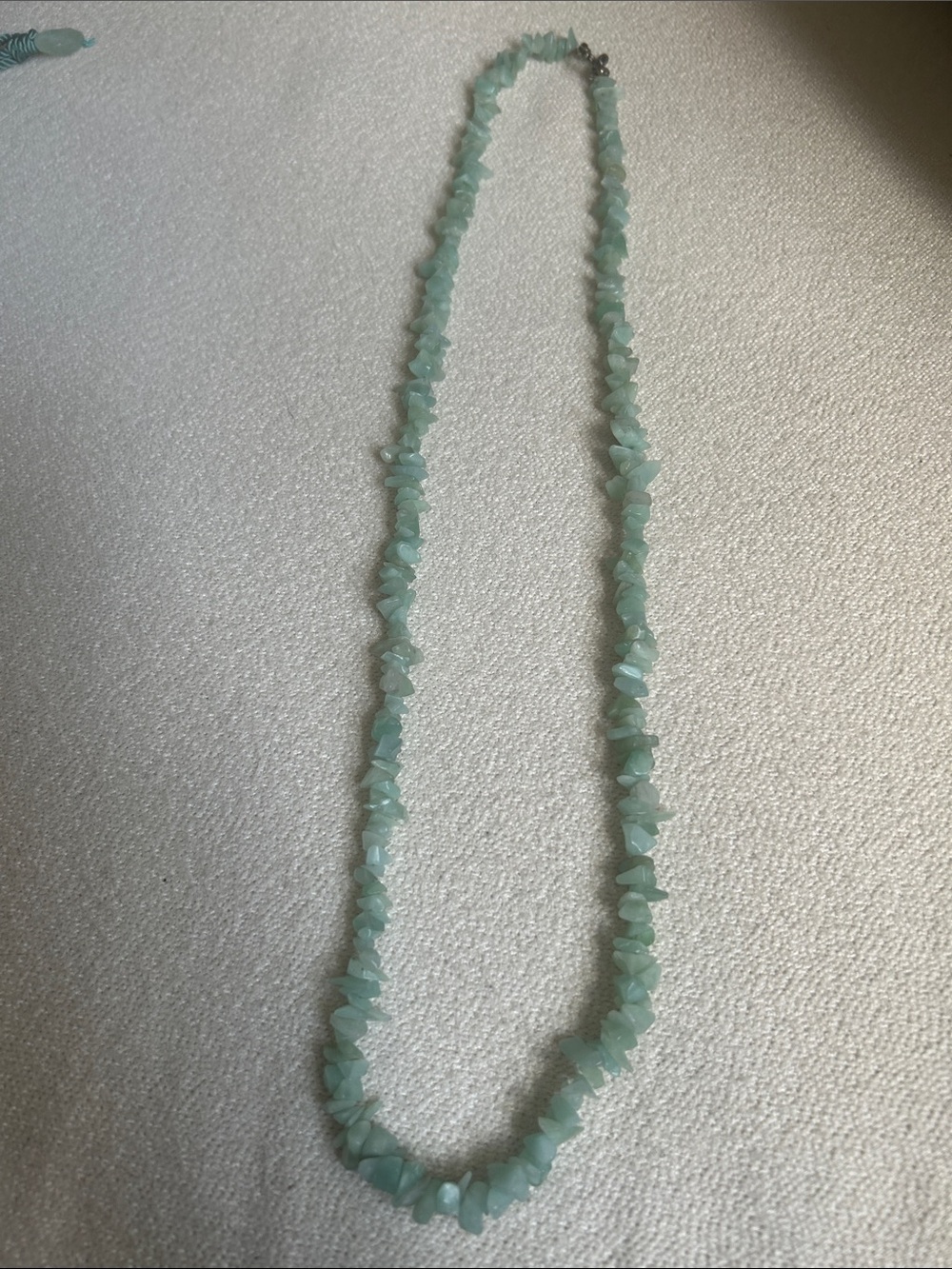 Seafoam Green Aquamarine Chip Necklace - Unbranded 30” long